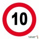 Panneau de signalisation - Vitesse limitée à 10 km/h