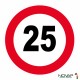 Panneau de signalisation - Vitesse limitée à 25 km/h