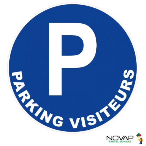 Panneau de signalisation - Parking visiteurs