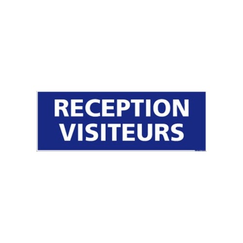 Panneau Réception Visiteurs - alu - 350 x 125 mm
