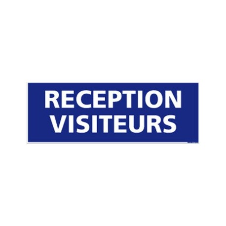 Panneau Réception Visiteurs - alu - 350 x 125 mm