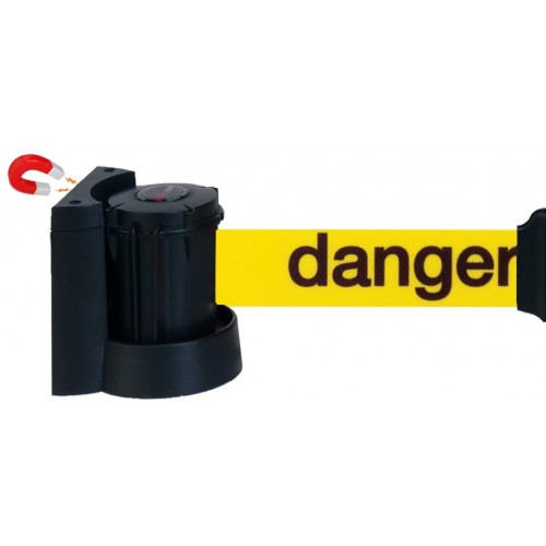Support Mural Magnétique 4 m à Sangle 50 mm - Jaune Marquage "Danger"