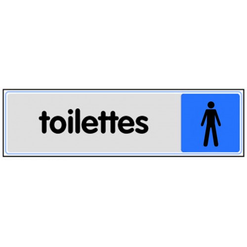Plaquette Plexiglas Couleur - Toilettes Hommes