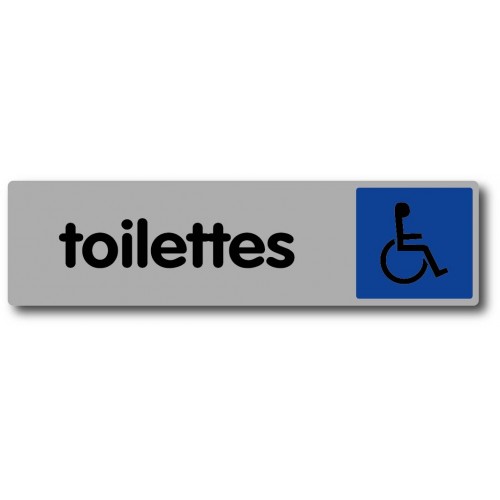 Plaquette plexiglas couleur - Toilettes handicapé