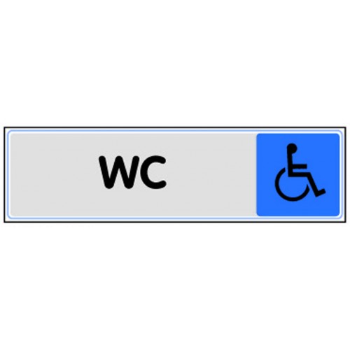 Plaquette plexiglas couleur - WC handicapé