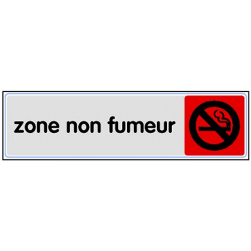 Plaquette Plexiglas Couleur - Zone Non Fumeur