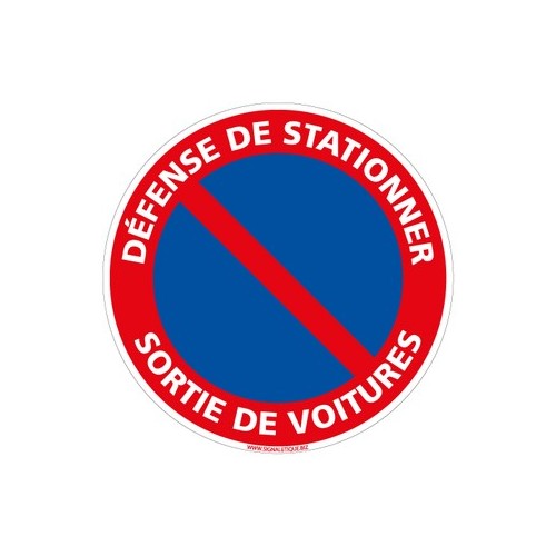 DISQUE DÉFENSE DE STATIONNER (L0268) Adhésif Diam. 125 mm