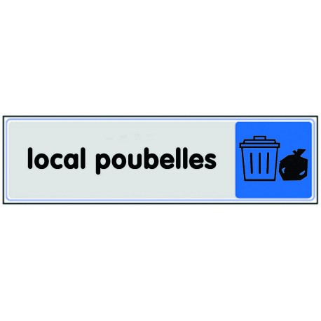 Plaquette plexiglas couleur - Local poubelles
