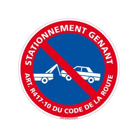 Panneau STATIONNEMENT GENANT