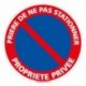 Panneau PRIERE DE NE PAS STATIONNER PROPRIETE PRIVEE