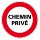 Panneau INTERDICTION DE CIRCULER, CHEMIN PRIVE (L0067) Diam. 350 mm Aluminium 2 mm