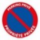 Panneau PARKING PRIVE PROPRIETE PRIVEE (L0069) Diam. 350 mm PVC 1.5mm