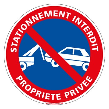 Découvrez notre panneau stationnement interdit propriété privée