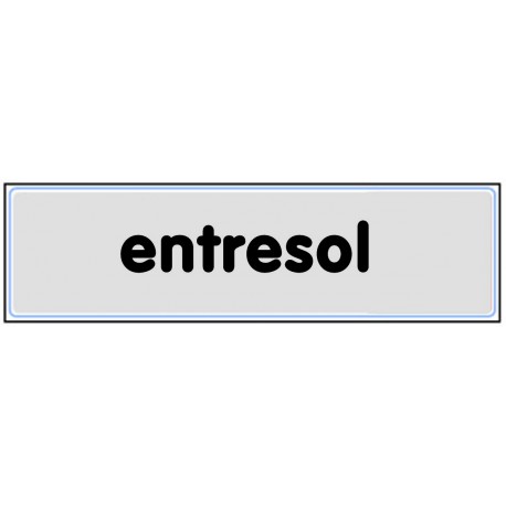 Plaquette plexiglas classique argent - Entresol