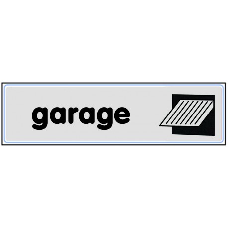 Plaquette plexiglas classique argent - Garage