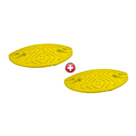 Ralentisseur parking - kit de 2 modules 50 mm 1/2 ronds jaune