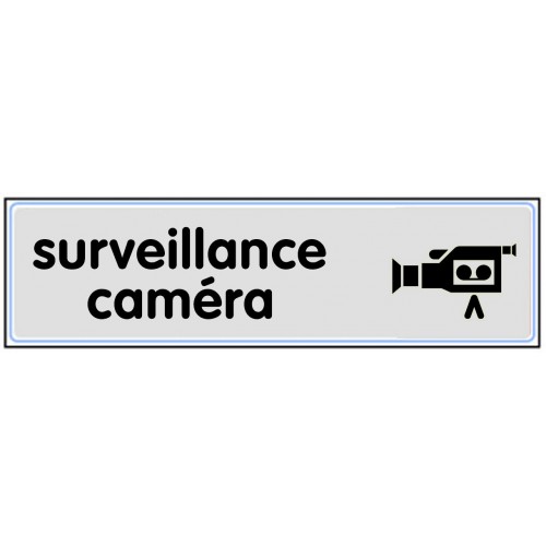 Plaquette plexiglas classique argent - Surveillance caméra